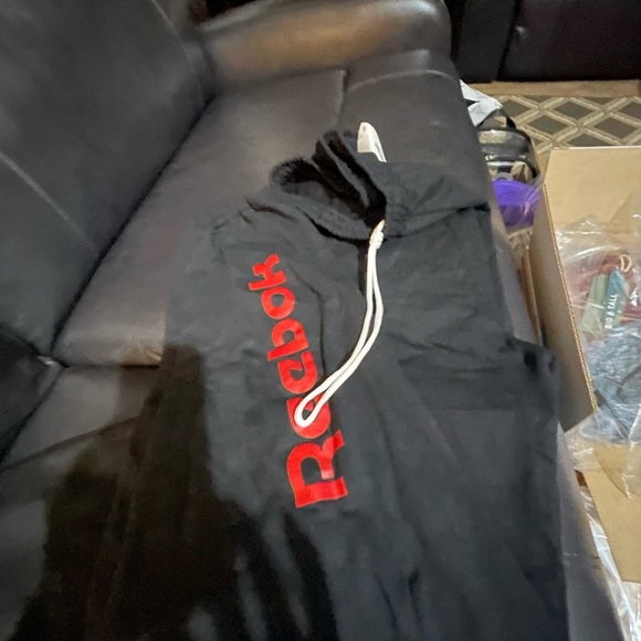 Reebok Black Sweatpants with Red Logo 2XL - Picture 7 of 12